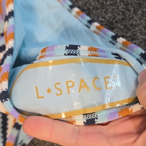 NWOT L Space Women Over The Moon Frenchi Striped High-Waisted Bikini Bottom Sz S - Picture 5 of 9